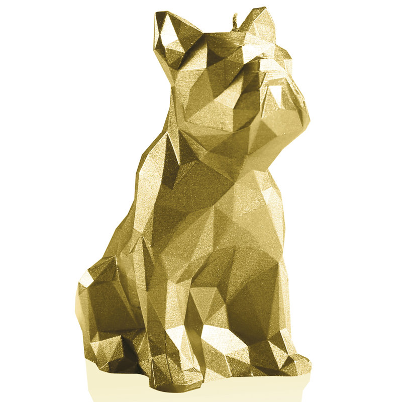 Unscented Novelty Candle, 25cm H x 12.5cm W x 22cm D, Classic Gold