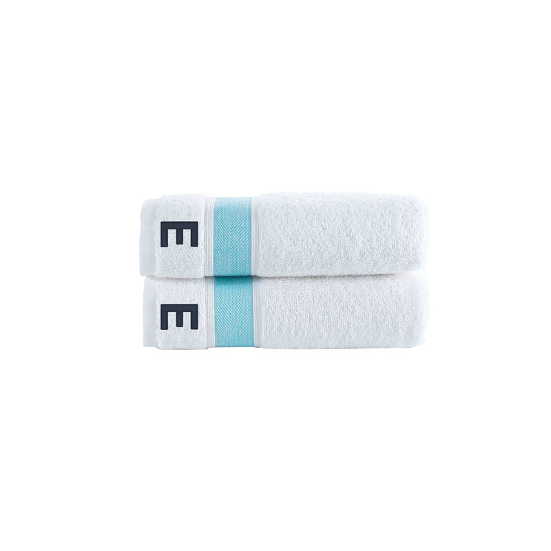 Brooks Brothers Ottoman Rolls 2 pcs Hand Towels, E, Sea Glass, Hand Towels - 2 Pack