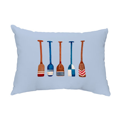  Oar Multi Painted Outdoor Rectangular Pillow Cover & Insert
