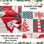 Ensemble de couvre-lit matelassé en patchwork de Noël 3 pièces-137257642