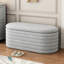 Banc de rangement contemporain gris - 40 po. Convient à la chambre à coucher, au salon, au vestibule. Sert de repose-pieds, de sièges supplémentaires, de commode. Tissu. Coussin en mousse. Stable et. Chenille grise facile à utiliser de 40 po. Idéal-857089106