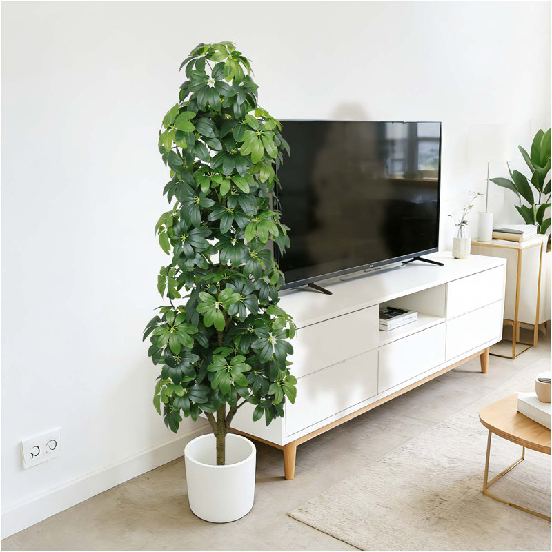 Arbre artificiel réaliste 6 pi, convenant à la décoration intérieure et extérieure, 1pc / ensemble