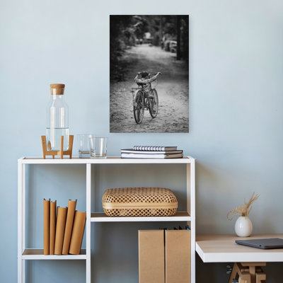 Reproduction d'art d'enfant en vélo