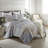 Donna Sharp Slate Cobblestone 3PC King Ragged Pieced Cotton Quilt Set-115623109