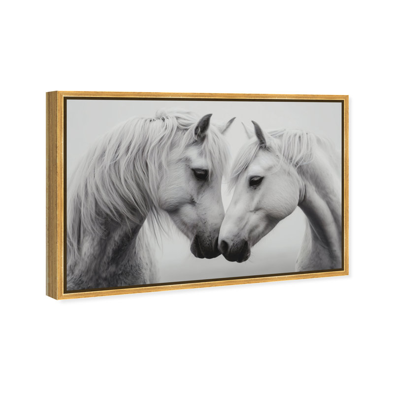 Twin Souls I Print by Oliver Gal, 31"H x 46"W, Gold Floater Frame