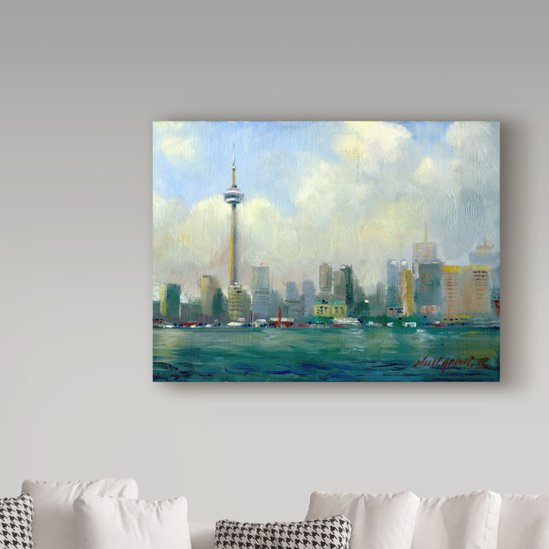 Galan «Cn Tower, Toronto», reproduction de peinture à l'acrylique sur toile tendue, H 18 po x l 24 po x P 2 po