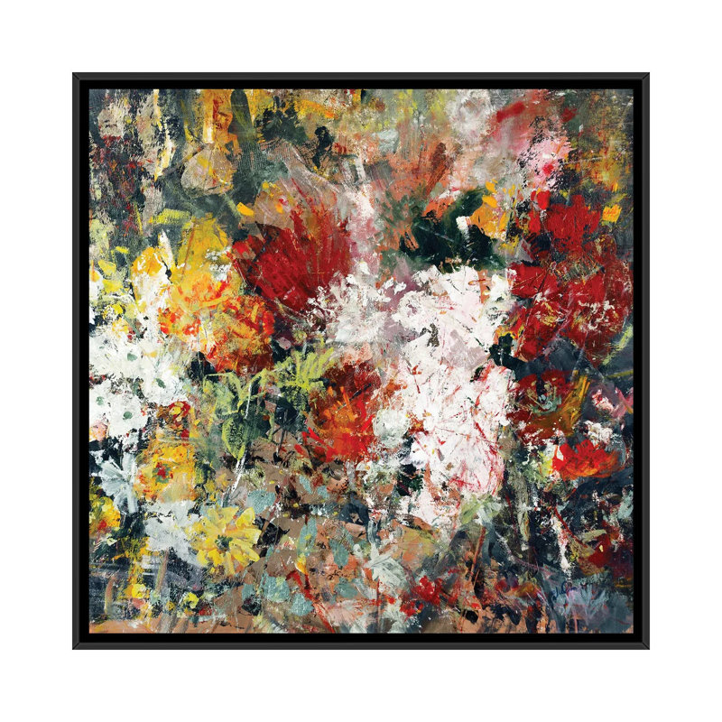 " Love Vigil " by Julian Spencer, 18" H x 18" W x 1.5" D, Black Framed Canvas, No Matte