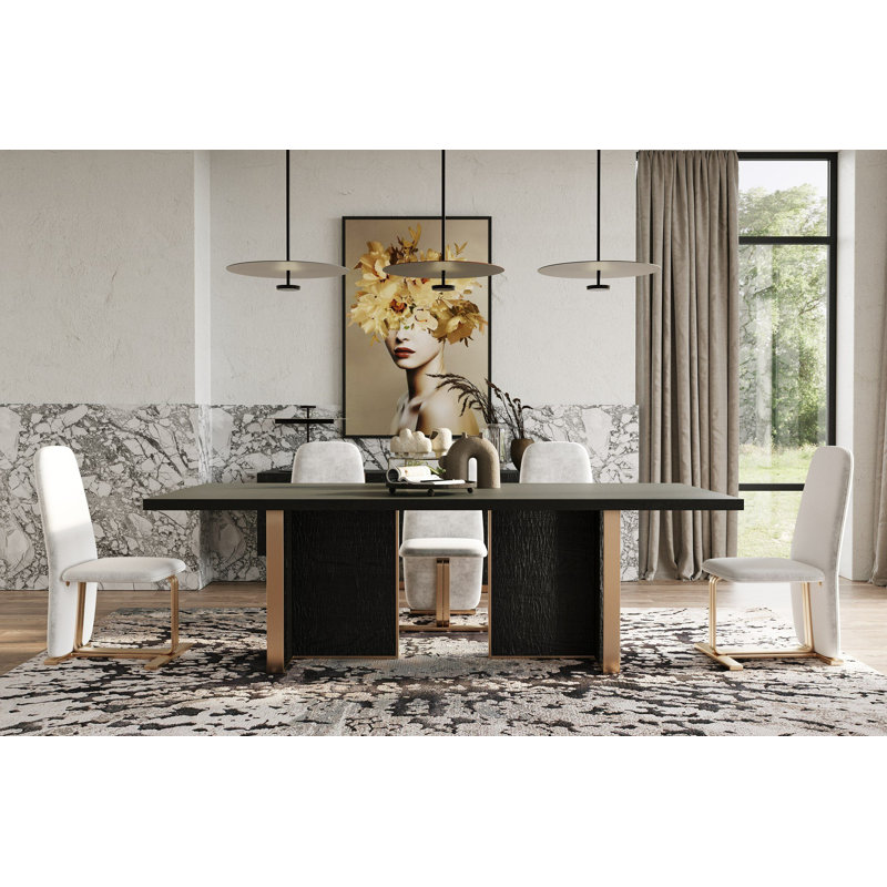 Chaise rembourrée Presa, Gris clair clair / laiton brossé