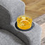 Fauteuil inclinable chauffant manuel en tissu rembourré de 33,07 po Aoi avec deux porte-gobelets Aoi-101474237