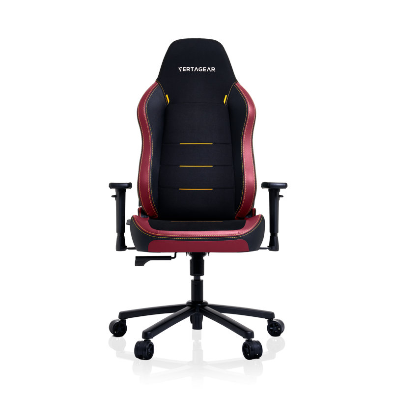 Vertagear Adjustable Reclining Ergonomic Faux Leather Swiveling PC & Racing Game Chair, Burgundy