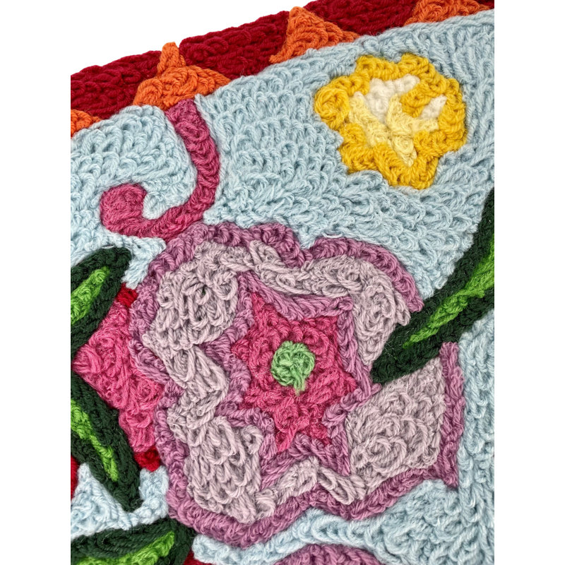 Winston Porter Trong Hummingbird Hand-Tufted Blue/Green/Pink Indoor ...