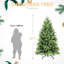 9ft Tree With 2435 Mixed Pe And Branch Tips, Hinged Design For Quick Assembly, Heavy Metal Stand Classic Christmas Pe+ Branches Effortless Setup, Support
