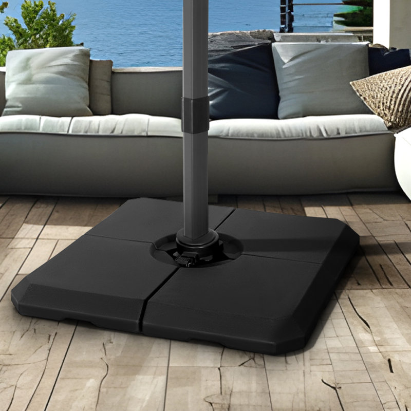 Freestanding plastic umbrella base with 317 lb. capacity