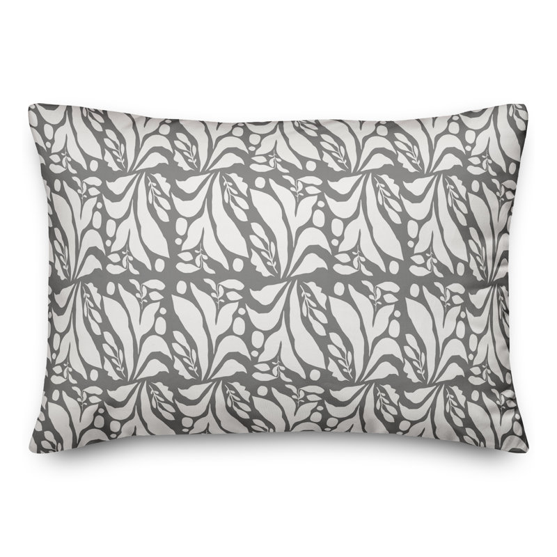 Coussin décoratif , H 18 po x l 25 po, Gris