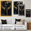 Contemporary Golden Sphere Blackness I sur impression sur toile-743047934-743047904