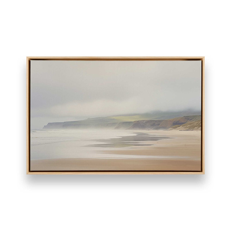 Impression sur toile Misty Shores, Érable américain encadré, H 32,75 po x l 48,75 po, 1