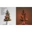 Arbre de Noël artificiel illuminé enneigé 3 pi avec 78 lumières DEL blanc chaud, 8 modes d'éclairage, une minuterie et une base de boîte à lumière, décoration de table pour la maison ou le bureau