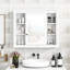 Étagère de miroir moderne pour salle de bain, 35 po x 28 po, construction, armoire de rangement murale spacieuse avec style, 6 tablettes ouvertes, solution polyvalente-290830554