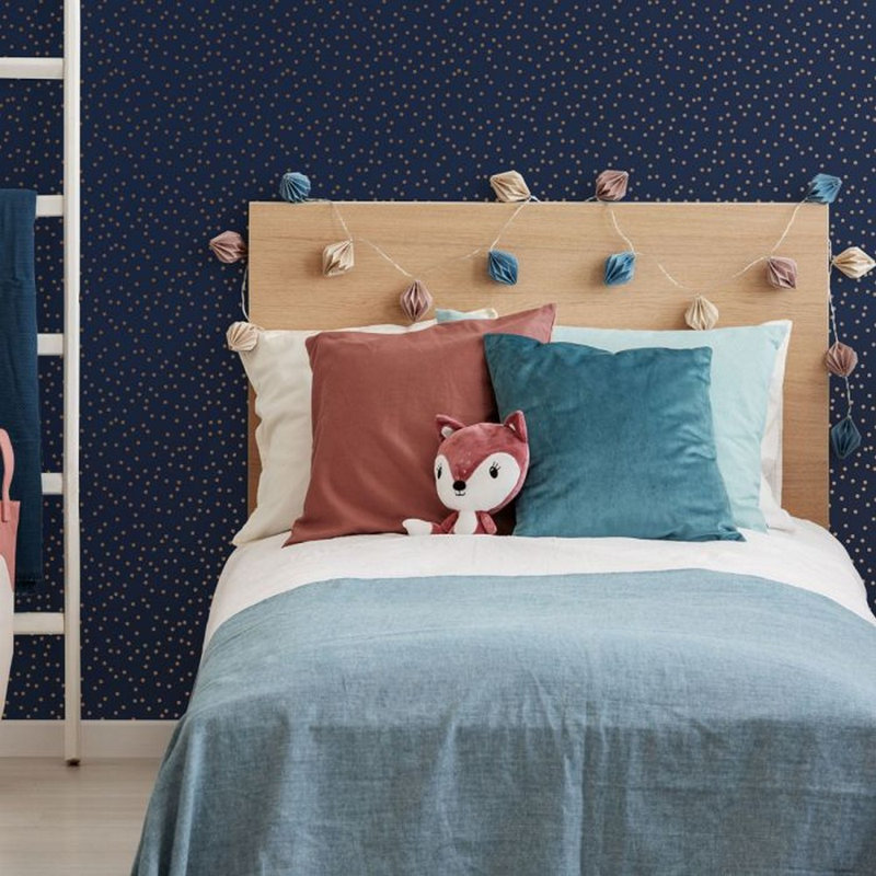 UTAG349 Superfresco Easy Confetti Wallpaper, Navy/Copper