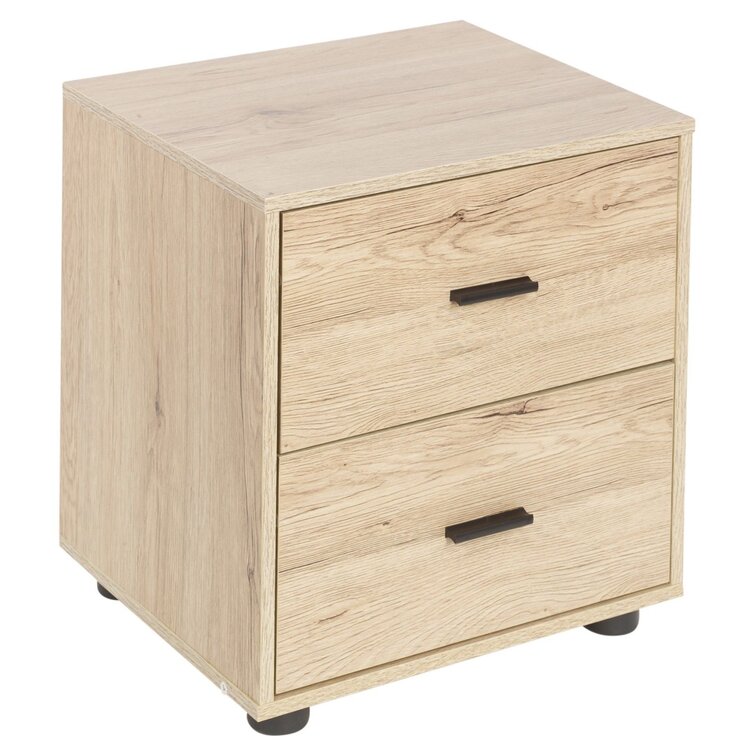 Laster Manufactured Wood + Solid Wood Bedside Table