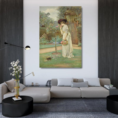 "Roses en fleurs" par Charles Edward Wilson - Art mural sur toile tendue avec châssis
