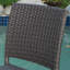 Fauteuil en polyuréthane 29 po brun foncé pour l'extérieur, assise confortable, matériau durable, décoration de jardin à l'extérieur, cadre météo, rassemblement-1179162999