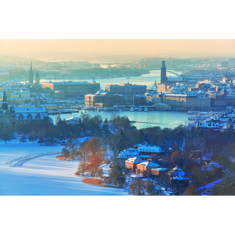 Davlat Winter in Stockholm, Suède - photographie sur toile tendue, H 8 po x l 12 po