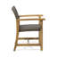 Ensemble de salle à manger 5 pièces pour patio, table à lattes de 63 po et 4 chaises en bois d'acacia et en rotin de polyéthylène pour patio