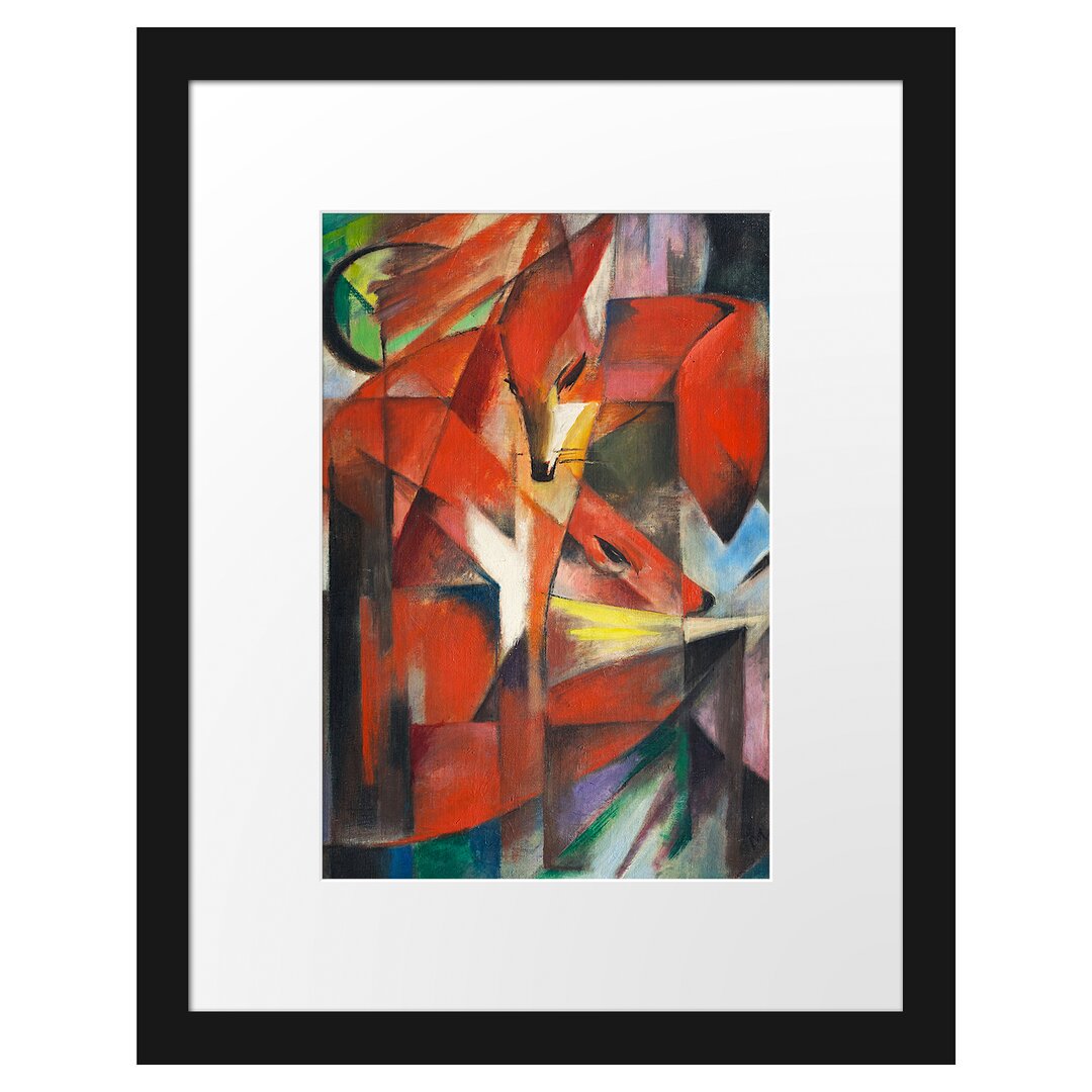 Gerahmter Kunstdruck Foxes von Franz Marc