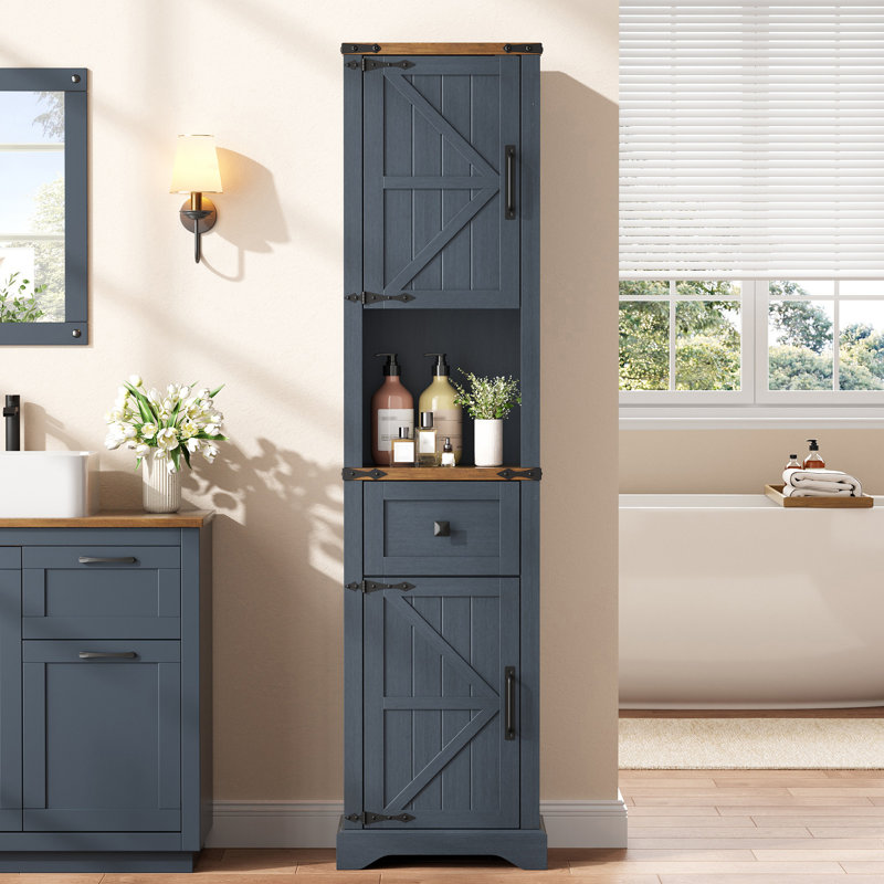 Armoire de rangement 66 po, Bleu
