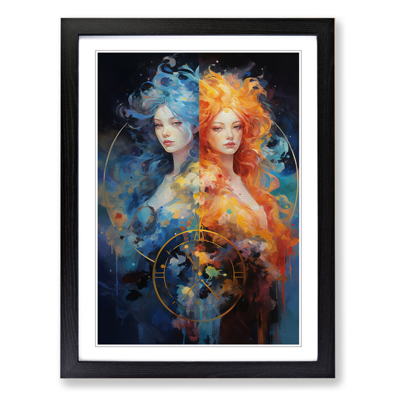 Single Picture Frame Print on Wood, Black Framed, 64cm H x 46cm W