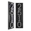 Floating Stand-Off 4-Number Vertical Sign, Black /W/ Silver Modern Font Numbers-105269944