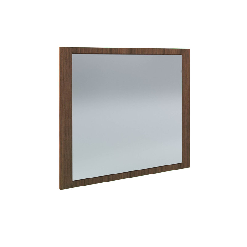Trejo Glass Flat Wall Mirror, Beige, 70cm H x 80cm W