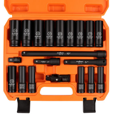 20-Piece 1/2 Impact Socket Set