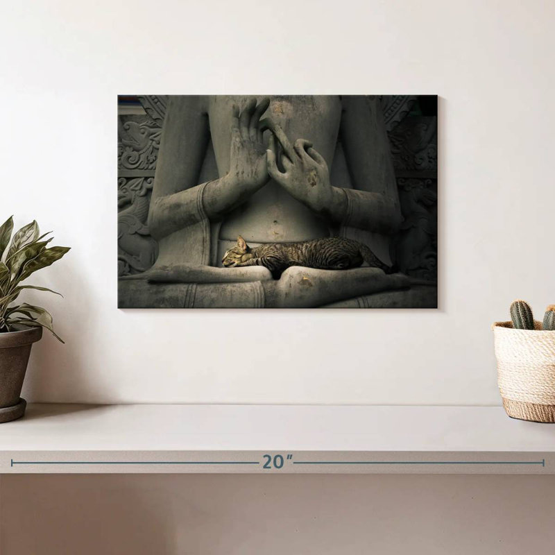 Adella Buddha Cat, 8" H x 12" W