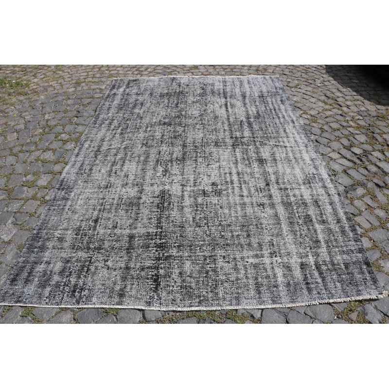 Grand tapis turc en laine Oushak rétro idéal pour rehausser l'esthétique du salon et du salon