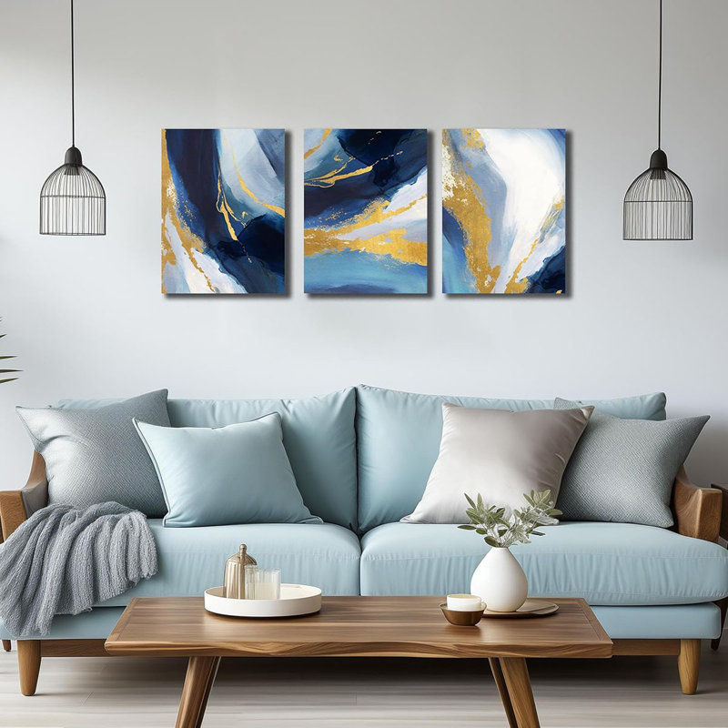 3 Piece Wrapped Canvas Print, 40 cm H x 30 cm W
