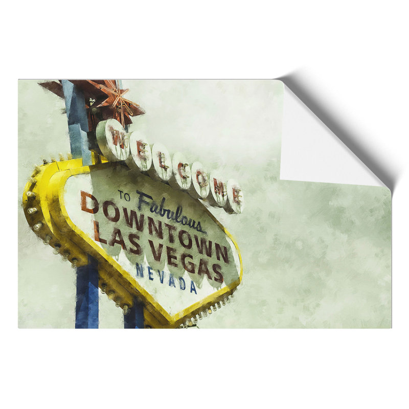 Las Vegas Sign Painting - Frameless Print, 21cm H x 30cm W x 0.1cm D