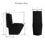 Toilette allongée une pièce Yingze, hauteur de chaise conforme à l'ADA de 17 po, double chasse d'eau de 1,1 / 1,6 GPF, siège à fermeture silencieuse, porcelaine sans jupe-91358196