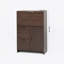 Armoire de bureau pliante peu encombrante avec plusieurs tiroirs et tablettes de rangement, parfaite pour la maison, le bureau, le dortoir et tout espace compact