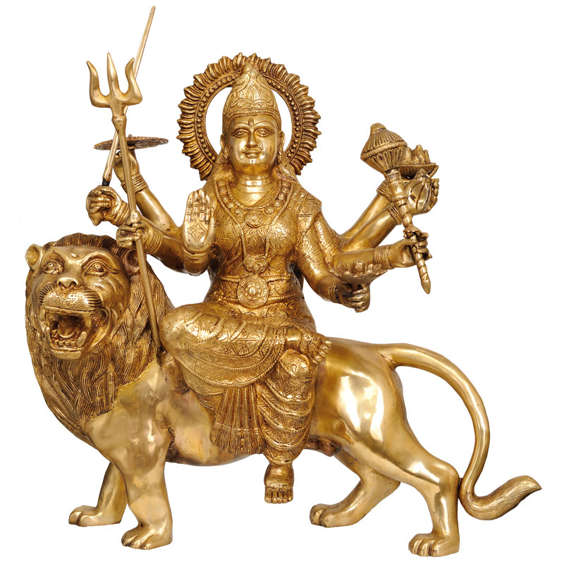 Grande taille Ashta-Bhuja-Dhari Durga