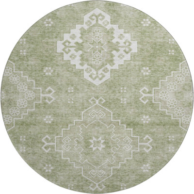 Premium Machine Washable Prisco Aloe Rug
