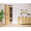 Solid Oak Barn Door with Single Bi-Folding System-105091975