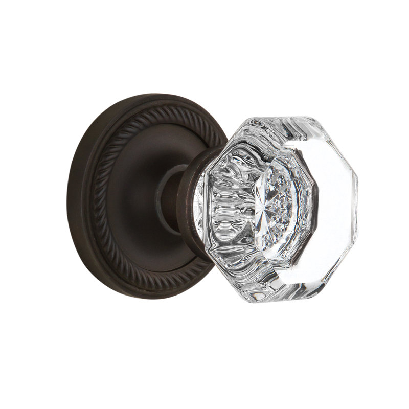 Rope Rosette with Waldorf Door Knob, Oil-Rubbed Bronze