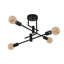 Black Sputnik 4-Light Flush Mount