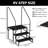 RV Steps with 2 Handrail, 3 Steps Mobile Home Ladder