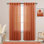 Rideaux rouille Jolan de 84 po de longueur pour salon, panneaux de rideaux transparents brun foncé foncé pour chambre à coucher, ensemble de 2 de 84 po de longueur, couleur terre cuite