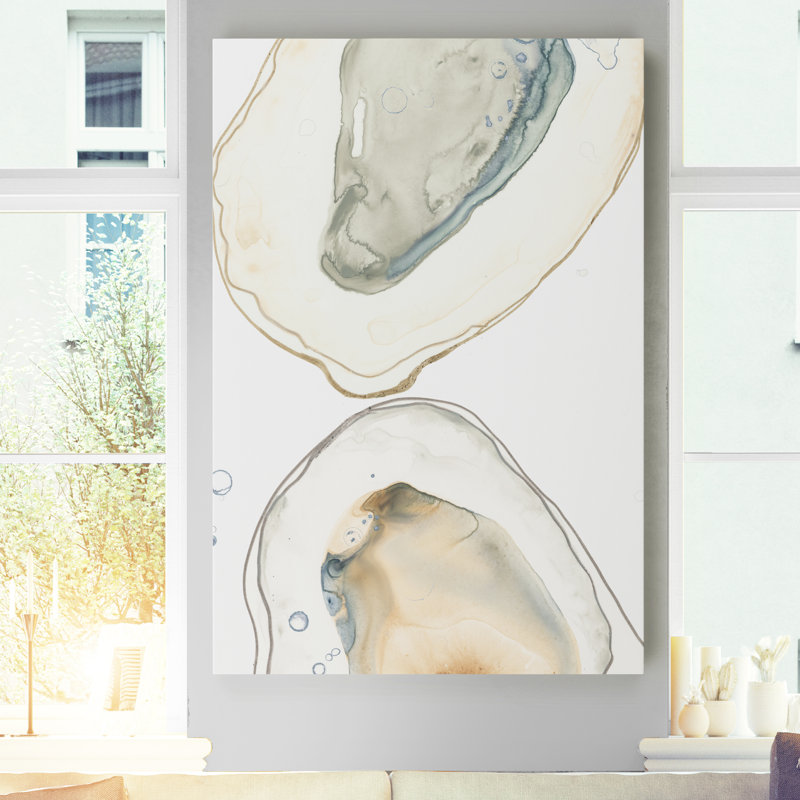 «Ocean Oysters II», reproduction sur toile, H 40 po x l 30 po , Toile tendue, No Frame