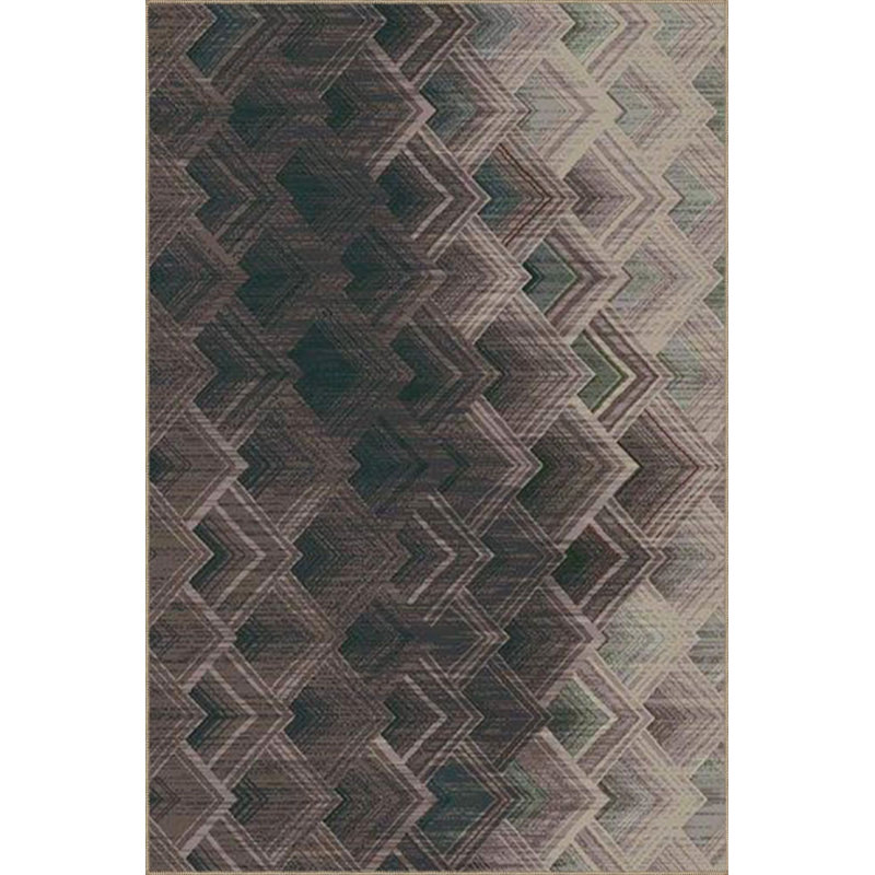Tapis lavable à motif de losanges noirs tissés, Sous-tapis carré 3 pi 3 po inclus