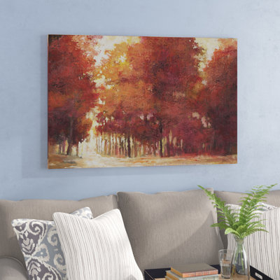«Afprès Light», reproduction de peinture à l'huile sur toile tendue en rouge